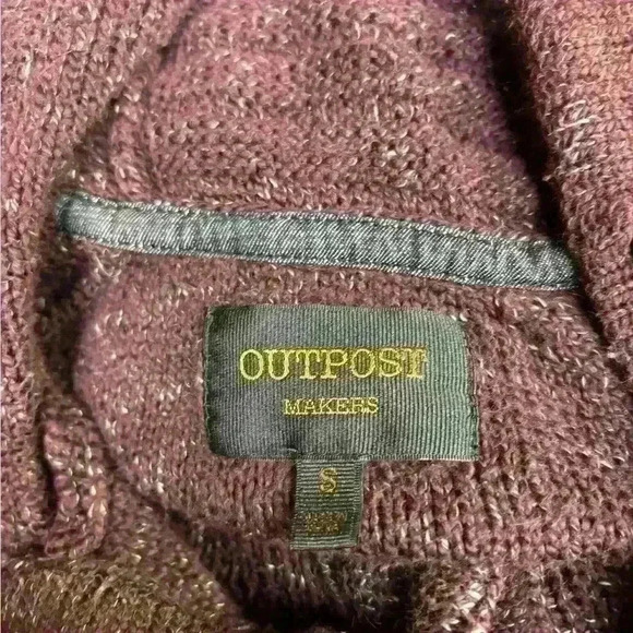 OUTPOST MAKERS
Ribbed Knit Hooded Sweater in Fired Red - Picture 2 of 6